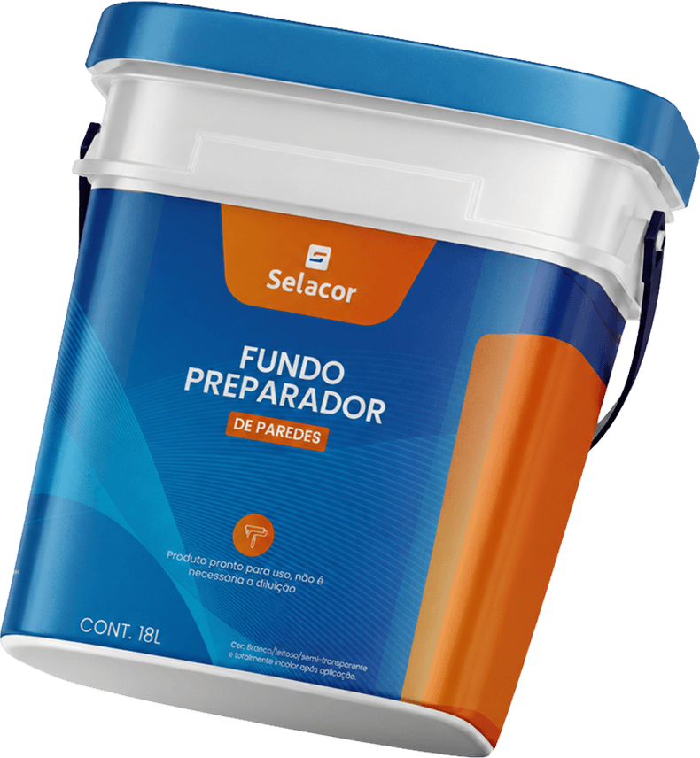 Baldes Selacor: fundo preparador, tinta acrílica premium e fundo emborrachado, direto da fábrica